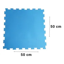 Kit 08 Peças Tapete Tatame Azul Infantil 50x50cm 10mm + Bordas Foto mini  2