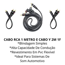 Kit 1 Cabo Rca 1 Metro + 2 Cabos Y Foto  mini 1