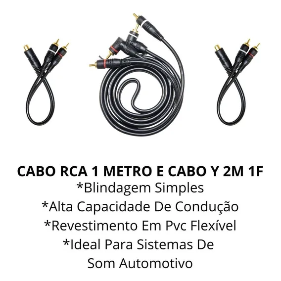 Kit 1 Cabo Rca 1 Metro + 2 Cabos Y Foto 1
