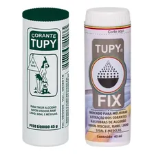 Kit 1 Corante Tupy Verde Tingir Tecido Roupa +1 Tupy Fixador Foto mini 1