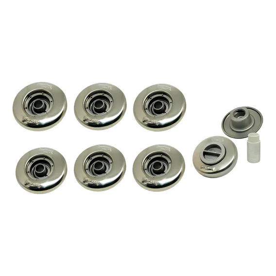 Kit 1 Dispositivo Aspiração E 6 Retorno Pratic Inox Sodramar Foto 1