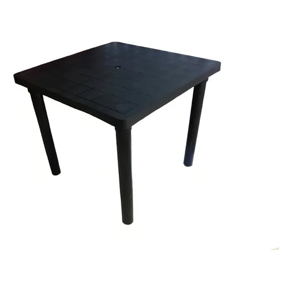 Kit 1 Mesa Des. 83cm E 4 Banqueta Preta Capacidade 120kg Foto 1