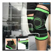 Kit 1 Par De Joelheira Ortopédica Ajustável Dor No Menisco E Ligamento Compressão Tensor Estabiliza Joelho Tamanho Único - Loja Gudeltec Foto mini 4