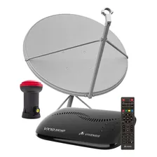 Kit 1 Receptor Digital Vx10 Vivensis - Antena 90cm Lnbf Ku Foto  mini 1