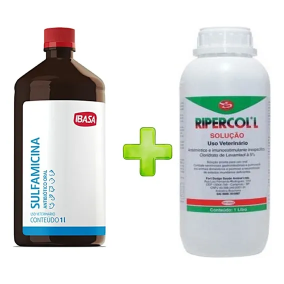 Kit 1 Ripercol L Sol Oral 1 Lt + 1 Sulfamicina Oral Litro Foto 1