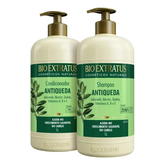 Kit 1 Shampoo 1 Condicionador Antiqueda Jaborandi 1 Litro Foto 1