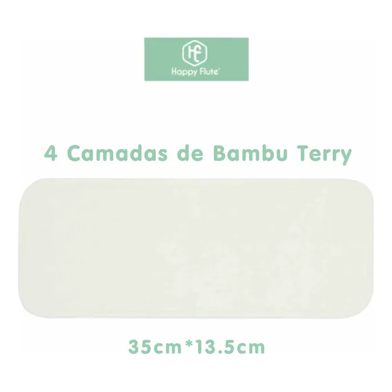 Kit 10 Abs Fralda Ecológica De Bambu Terry - Happy Flute Foto 1
