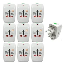 Kit 10 Adaptador Tomada Universal Internacional All-in-one Foto mini 2