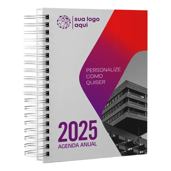 Kit 10 Agenda Corporativas Personalizada Com Logo Empresas Ano 2025 Capa Agenda 2025 Empresas Agenda 2025 Personalizada Foto 1