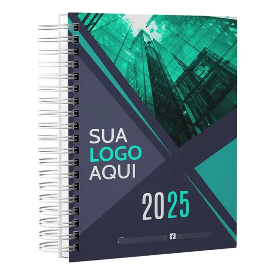Kit 10 Agendas Personalizadas Com Sua Logo Para Empresas Ano 2025 Capa Personalizada Personalizada Foto 1