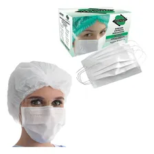 Kit 10 Avental 100 Touca 50 Mascara 10 Lençol Descartav Tnt Foto mini 2