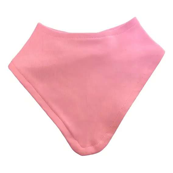 Kit 10 Babador Bandana Para Bebe Infantil Dupla Face. Cor Rosa Tamanho UN Foto 1