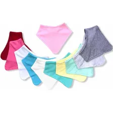 Kit 10 Babador Bandana Para Bebe Infantil Dupla Face. Cor Rosa Tamanho UN Foto mini 4
