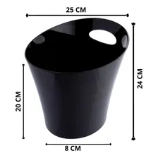 Kit 10 Baldes De Gelo 4l Para Cerveja Champanhe Vinho Cor Preto Pp Foto mini 4