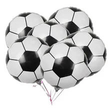 Kit 10 Balão Futebol Bola Metalizado Grande - 18 Polegadas Foto mini 1