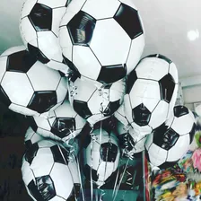 Kit 10 Balão Futebol Bola Metalizado Grande - 18 Polegadas Foto mini 3
