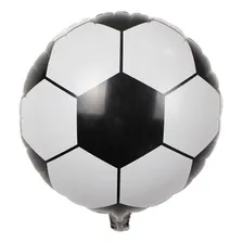 Kit 10 Balão Futebol Bola Metalizado Grande - 18 Polegadas Foto mini 2