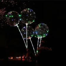 Kit 10 BalĂŁo Led Bubble Transparente Vareta Festa Pisca Led Foto mini 4