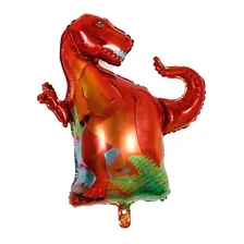 Kit 10 Balões Metalizado Dinossauro Jurássico 30cm Cada Foto mini  2