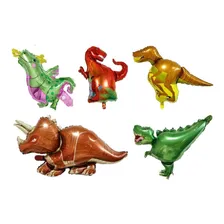Kit 10 Balões Metalizado Dinossauro Jurássico 30cm Cada Foto  mini 1
