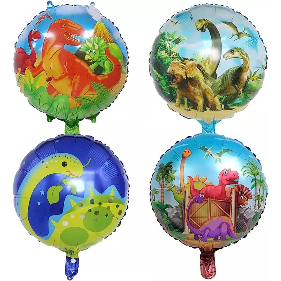 Kit 10 Balões Metalizados Dinossauro Unicórnio Sereia 10cm Foto 1