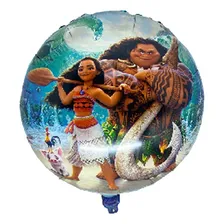 Kit 10 BalÔes Metalizados Moana De 45cm C/ Varetas Foto mini 3