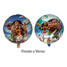 Kit 10 BalÔes Metalizados Moana De 45cm C/ Varetas Foto mini 4