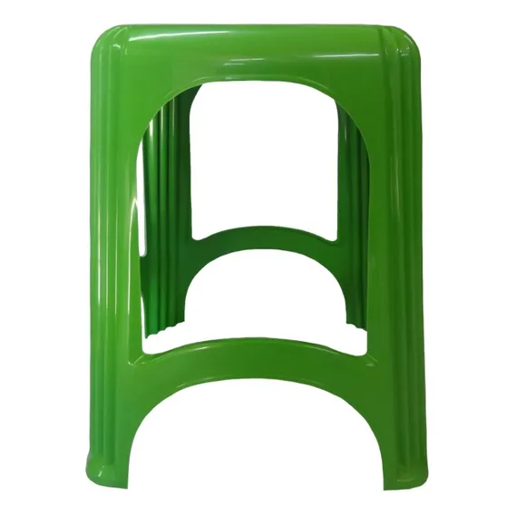 Kit 10 Banqueta Plástica Reforçada Cap. 120 Kg Verde Cor Sem-informacao Foto 1