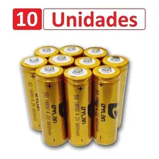 Kit 10 Baterias 18650 Li-ion 8800 Lanterna Tática Led Foto mini 1