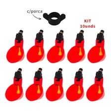Kit 10 Bebedouro Automático Copinho Copo Bebedor Aves Frango Pintinho Aviario Ivendi Foto mini 2