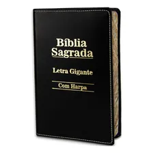 Kit 10 Bíblias Sagrada Letra Gigante Com Harpa Ed Promessas Preta: Bíblia Sagrada Letra Gigante, De João Ferreira De Almeida. Bíblia Sagrada, Vol. 10. Editorial Cpp, Capa Mole Em Português, 2021 Foto mini 2