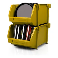 Kit 10 Bin Organizador Gaveteiro Caixa Número 5 Encaixáveis Cor Amarelo Foto mini 4