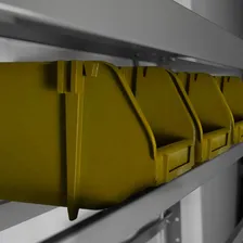 Kit 10 Bin Organizador Gaveteiro Caixa Número 5 Encaixáveis Cor Amarelo Foto mini 3