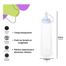 Kit 10 Bisnaga Ketchup Mostarda Molhos Grande 400ml Plasvale Cor Branco Foto mini 3
