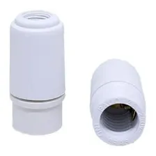 Kit 10 Bocal Pendente Soquete E14 Plástico Branco Decorlux Foto mini  2
