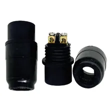 Kit 10 Bocal Soquete E14 Mignon Para Lustres E Luminárias Cor Preto Foto mini 1