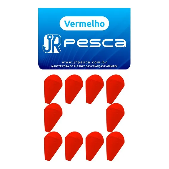 Kit 10 Boias Jrpesca Guia Isopor N1 20mm Cor Vermelho Foto 1