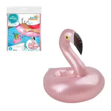 Kit 10 Boias Porta Copos Flamingo 18x15cm Inflável Foto  mini 1