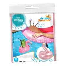 Kit 10 Boias Porta Copos Flamingo 18x15cm Inflável Foto mini  2