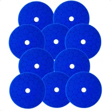 Kit 10 Boina Hex Polimento Azul 5 Pol Corte Leve Foto  mini 1