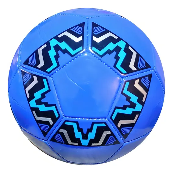 Kit 10 Bolas De Jogar Futebol Costurada Azul Foto 1