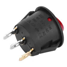 Kit 10 Botão Led Liga Desliga 220v Chave Gangorra, Vermelho Foto mini 3