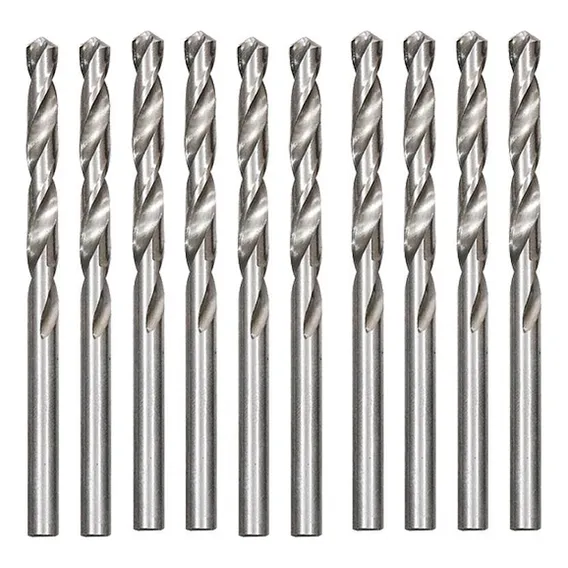 Kit 10 Broca Aço Rapido Hss Metal Din 338 4mm Mtx Foto 1