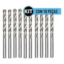 Kit 10 Broca Aço Rapido Hss Metal Din 338 4mm Mtx Foto mini  3