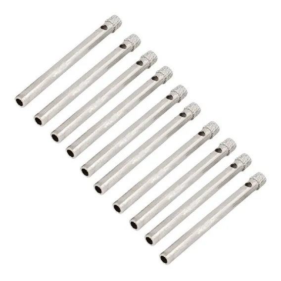 Kit 10 Brocas Diamantada 4mm Serra Copo Vidro Ceramica Foto 1