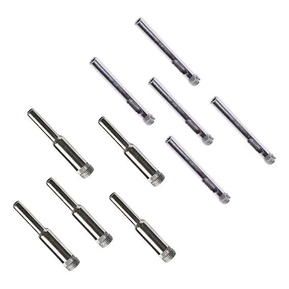 Kit 10 Brocas Diamantada 6mm E 8mm Serra Copo Vidro Cerâmica Foto 1