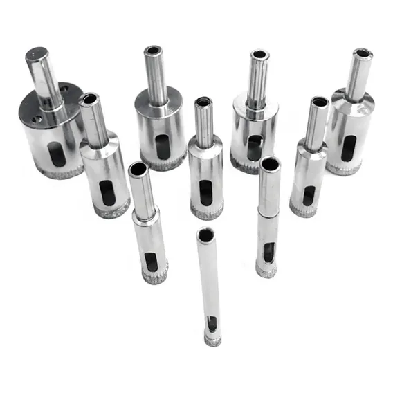 Kit 10 Brocas Diamantadas Serra Copo Vidro Mármore Cerâmicas Foto 1