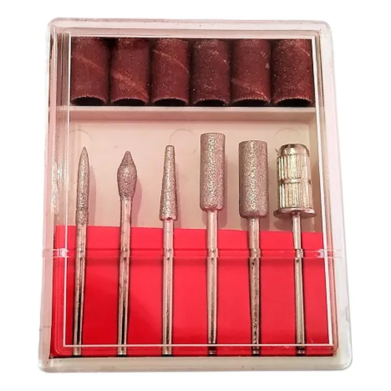 Kit 10 Brocas E Lixas Para Micro Motor Podologia Manicure Foto 1
