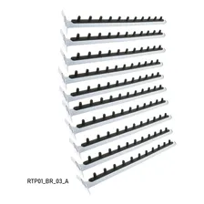 Kit 10 Cabideiro Arara Rt Reto Branco Painel Canaletado Full Foto mini 4