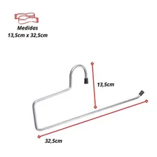 Kit 10 Cabides Calceiros - Cabide Para 1 Calça Cromado Luxo Foto mini  3
